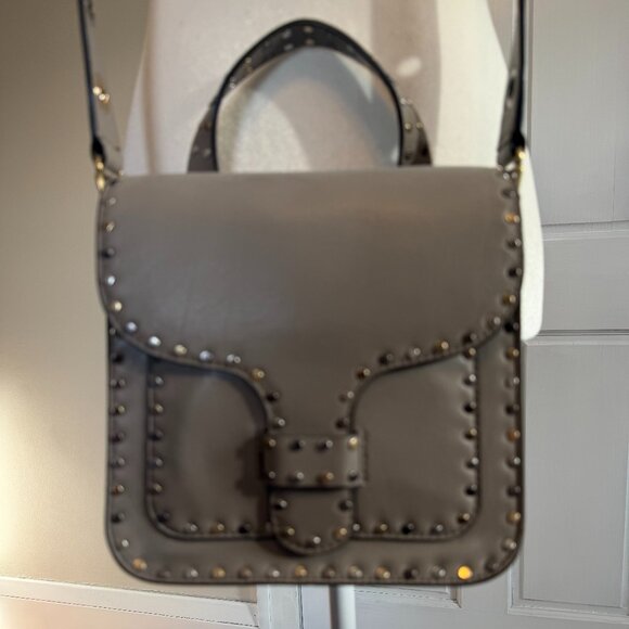 rebecca minkoff | crossbody / shoulder bag in taupe leather with studs - Picture 1 of 7